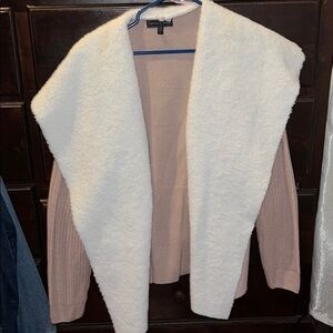 Knit / Faux fur collar Jacket